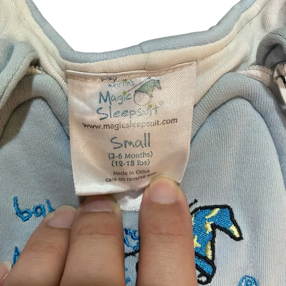Baby Merlin's Magic Sleepsuit Blue Baby Sleep Suit Swaddle Transition 3-6 Months